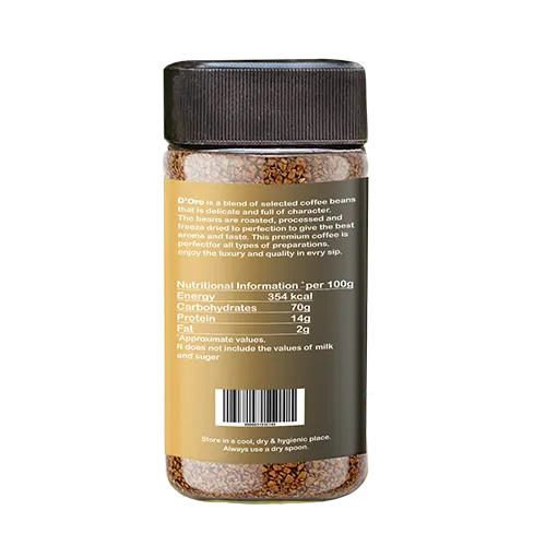 D'Oro Freeze Dried Coffee Jar